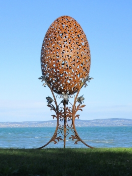 Rusty Egg Faberge Sculpture